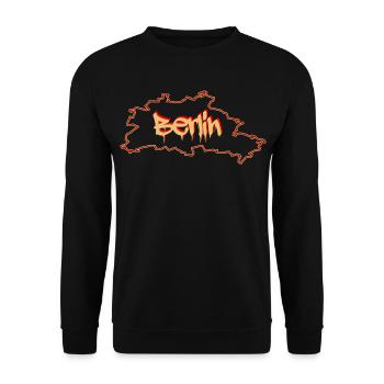 Berlin da city - Unisex Sweatshirt - black - Front - Alina (178cm) & Michal (187cm)