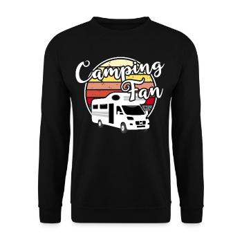 Camping Fan Motorhome Camper - Unisex Sweatshirt - black - Front - Alina (178cm) & Michal (187cm)