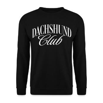 Dachshund Club - Unisex Pullover - Schwarz - Vorne - Alina (178cm) & Michal (187cm)