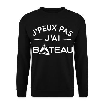 Bateau Humour Cadeau Passionné de Navigation - Sweat-shirt Unisexe - noir - Devant - Alina (178cm) & Michal (187cm)