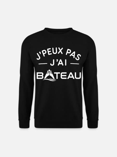 Bateau Humour Cadeau Passionné de Navigation - Sweat-shirt Unisexe - noir