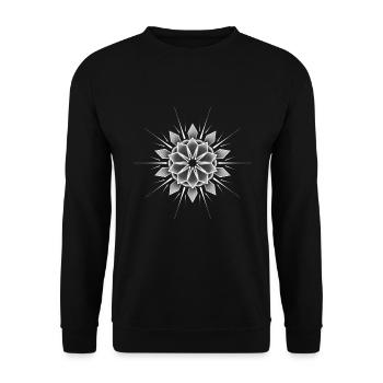 Celestial Bloom - Unisex Pullover - Schwarz - Vorne - Alina (178cm) & Michal (187cm)