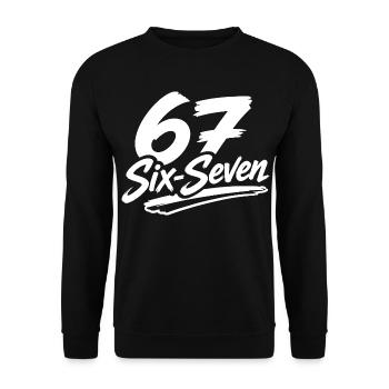 six sept | Numéros duo 6 et 7 | Doigts Joyeux - Sweat-shirt Unisexe - noir - Devant - Alina (178cm) & Michal (187cm)