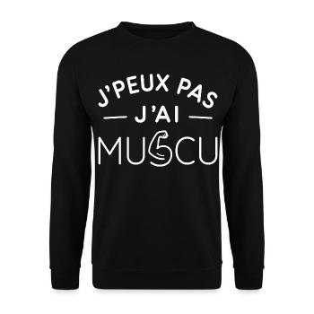 Musculation Humour Cadeau Passionné de Fitness - Sweat-shirt Unisexe - noir - Devant - Alina (178cm) & Michal (187cm)
