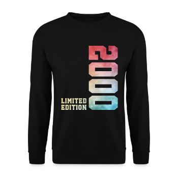26. Geburtstag Limited Edition 2000 Jahrgang 2000 - Unisex Pullover - Schwarz - Vorne - Alina (178cm) & Michal (187cm)