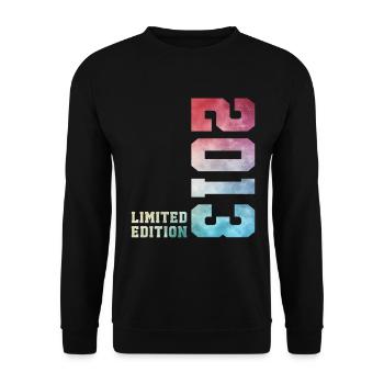 13. Geburtstag Limited Edition 2013 Jahrgang 2013 - Unisex Pullover - Schwarz - Vorne - Alina (178cm) & Michal (187cm)