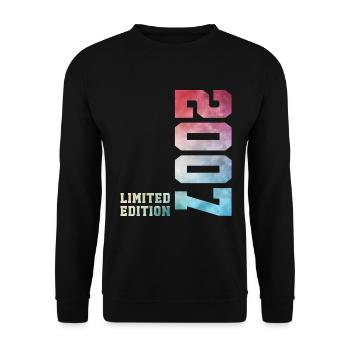 19. Geburtstag Limited Edition 2007 Jahrgang 2007 - Unisex Pullover - Schwarz - Vorne - Alina (178cm) & Michal (187cm)