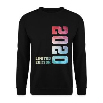6. Geburtstag Limited Edition 2020 – Jahrgang 2020 - Unisex Pullover - Schwarz - Vorne - Alina (178cm) & Michal (187cm)