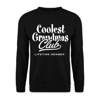 Coolest Grandmothers Club Logo - Unisex Sweatshirt - black - Front - Alina (178cm) & Michal (187cm)