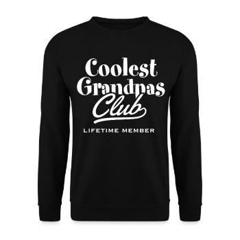 Coolest Grandpas Club - Unisex Pullover - Schwarz - Vorne - Alina (178cm) & Michal (187cm)