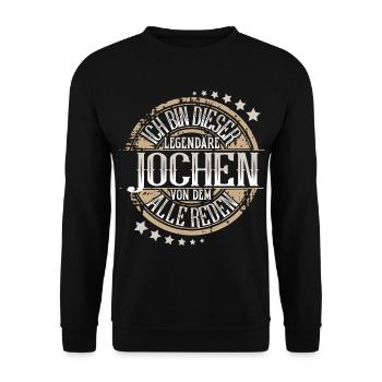 Jochen - Unisex Pullover - Schwarz - Vorne - Alina (178cm) & Michal (187cm)