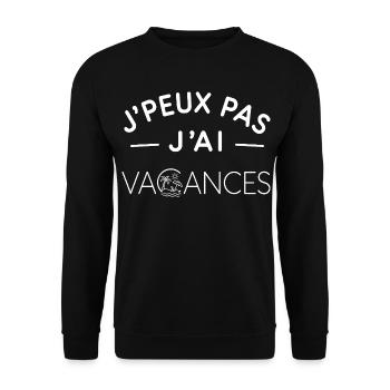 Vacances Humour Cadeau Esprit Détente - Sweat-shirt Unisexe - noir - Devant - Alina (178cm) & Michal (187cm)