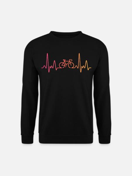 Sunset Cycling Heartbeat Cycling - Unisex Sweatshirt - black