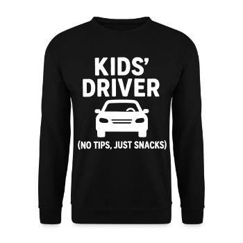 Mama Taxi - Kids Driver Muttertag Geschenk - Unisex Pullover - Schwarz - Vorne - Alina (178cm) & Michal (187cm)