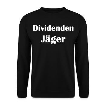Der Dividendenjäger - Unisex Pullover - Schwarz - Vorne - Alina (178cm) & Michal (187cm)