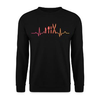 Sunset Heartbeat Gardener Planter - Unisex Sweatshirt - black - Front - Alina (178cm) & Michal (187cm)