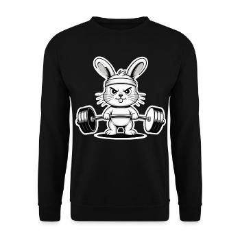 Lapin Pumpernickel - Sweat-shirt Unisexe - noir - Devant - Alina (178cm) & Michal (187cm)