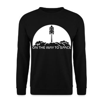 Take-off under a white sun - Unisex Sweatshirt - black - Front - Alina (178cm) & Michal (187cm)