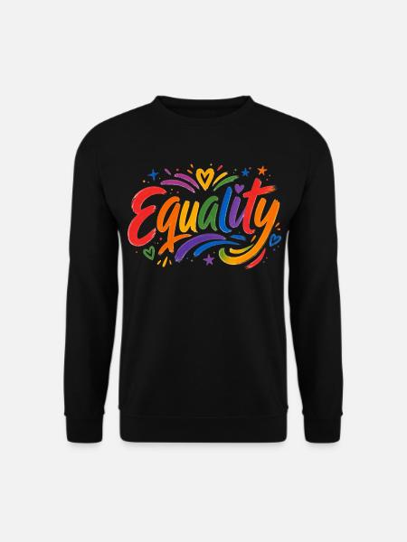 Equality Rainbow T-Shirt CSD Pride - Unisex Sweatshirt - black