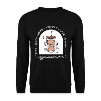 Club des mamans de café - Sweat-shirt Unisexe - noir - Devant - Alina (178cm) & Michal (187cm)