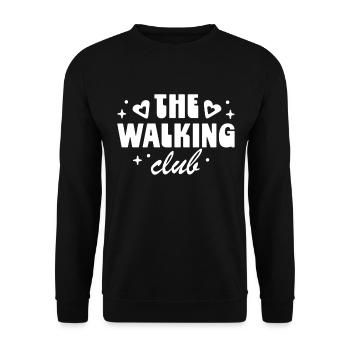 Walking club girls walk group - Unisex Sweatshirt - black - Front - Alina (178cm) & Michal (187cm)