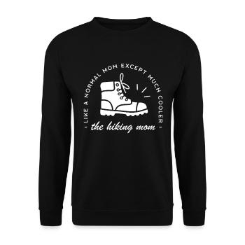 Hiking mom hiker mother - Unisex Sweatshirt - black - Front - Alina (178cm) & Michal (187cm)