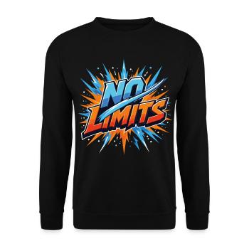 No Limits Dynamic Glow - Unisex Sweatshirt - black - Front - Alina (178cm) & Michal (187cm)
