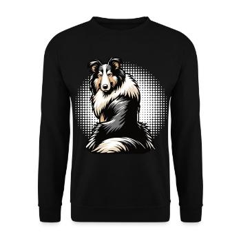 Propriétaire de Collie Collie Amant de Collie Collie Propriétaire - Sweat-shirt Unisexe - noir - Devant - Alina (178cm) & Michal (187cm)