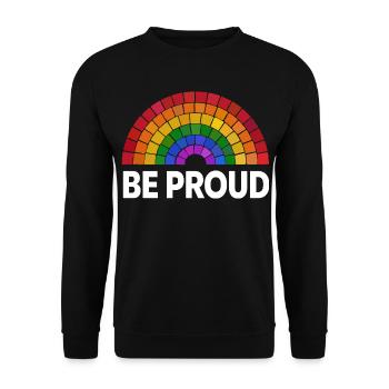 Be Proud | Rainbow Mosaic | Pride | LGBT - Unisex Sweatshirt - black - Front - Alina (178cm) & Michal (187cm)