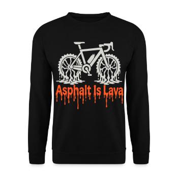 Asphalt Is Lava Bike - Unisex Sweatshirt - black - Front - Alina (178cm) & Michal (187cm)