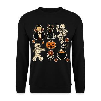 Midnight Mischief Halloween Set - Unisex Sweatshirt - black - Front - Alina (178cm) & Michal (187cm)