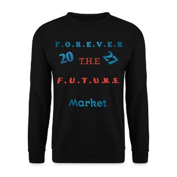 Forever 20 The Future Market - Unisex Sweatshirt - black - Front - Alina (178cm) & Michal (187cm)