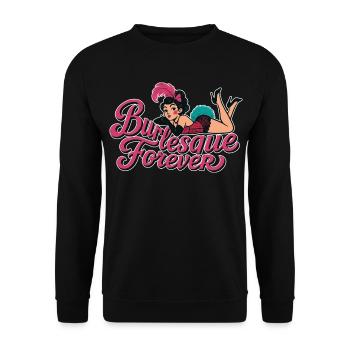 Burlesque Forever : Beauté Pin-Up vintage - Sweat-shirt Unisexe - noir - Devant - Alina (178cm) & Michal (187cm)