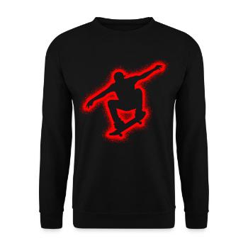 Skater Skate Skateboarder Boys Kids Skateboard - Unisex Sweatshirt - black - Front - Alina (178cm) & Michal (187cm)