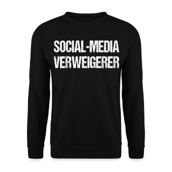 Négationniste des réseaux sociaux : désintoxication numérique hors ligne - Sweat-shirt Unisexe - noir - Devant - Alina (178cm) & Michal (187cm)