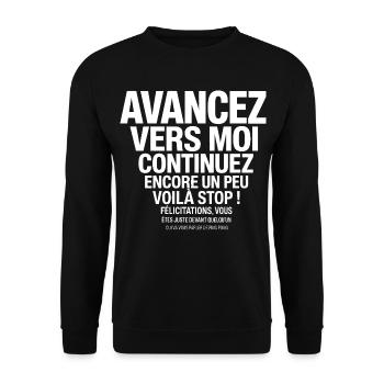 T-shirt Ping Pong Humour Cadeau  - Sweat-shirt Unisexe - noir - Devant - Alina (178cm) & Michal (187cm)