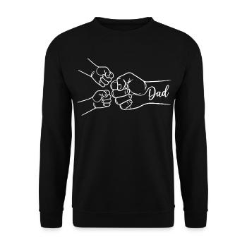 Papa au pouvoir de 2 futurs papas, deuxième enfant - Sweat-shirt Unisexe - noir - Devant - Alina (178cm) & Michal (187cm)