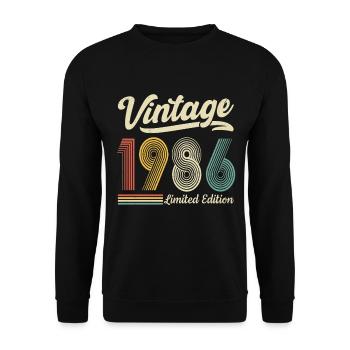 Édition limitée vintage 1986 40e anniversaire - Sweat-shirt Unisexe - noir - Devant - Alina (178cm) & Michal (187cm)