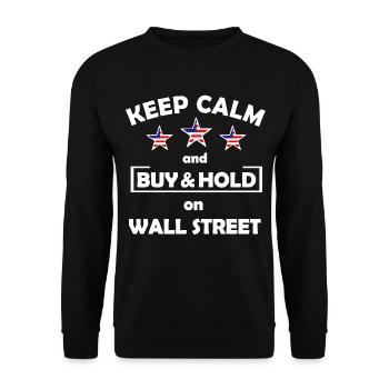 Der Wall Street Investor - Unisex Pullover - Schwarz - Vorne - Alina (178cm) & Michal (187cm)