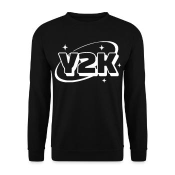 Y2K Neon Retro Stars - Unisex Sweatshirt - black - Front - Alina (178cm) & Michal (187cm)
