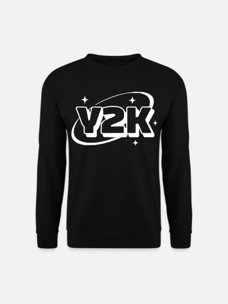Y2K Neon Retro Stars - Unisex Sweatshirt - black