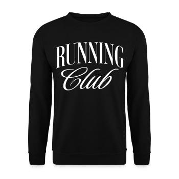 Running Club - Unisex Sweatshirt - black - Front - Alina (178cm) & Michal (187cm)