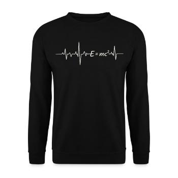 I Love Physics Theory of Relativity E=mc² - Unisex Sweatshirt - black - Front - Alina (178cm) & Michal (187cm)