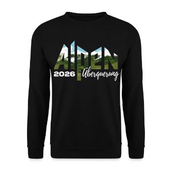 Alpen Überquerung 2026 - Wandern - Unisex Pullover - Schwarz - Vorne - Alina (178cm) & Michal (187cm)