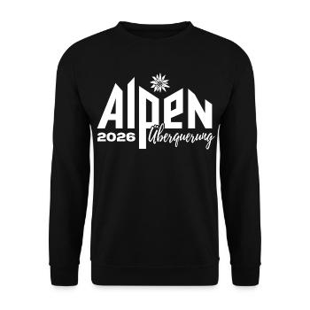 Alpen Überquerung 2026 - Wandern - Unisex Pullover - Schwarz - Vorne - Alina (178cm) & Michal (187cm)