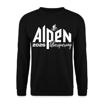 Alpen Überquerung 2026 - Fahrrad - Unisex Pullover - Schwarz - Vorne - Alina (178cm) & Michal (187cm)