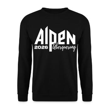 Alpen Überquerung 2026 - Wandern - Unisex Pullover - Schwarz - Vorne - Alina (178cm) & Michal (187cm)