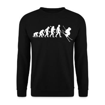 Skier Evolution pour le ski alpin - Sweat-shirt Unisexe - noir - Devant - Alina (178cm) & Michal (187cm)