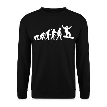 Snowboarder Evolution for snowboard fun - Unisex Sweatshirt - black - Front - Alina (178cm) & Michal (187cm)