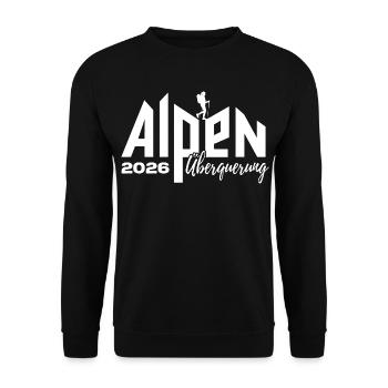 Alpen Überquerung 2026 - Wandern - Unisex Pullover - Schwarz - Vorne - Alina (178cm) & Michal (187cm)
